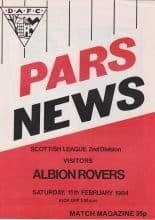 Dunfermline Athletic v Albion Rovers 11-Feb-1984