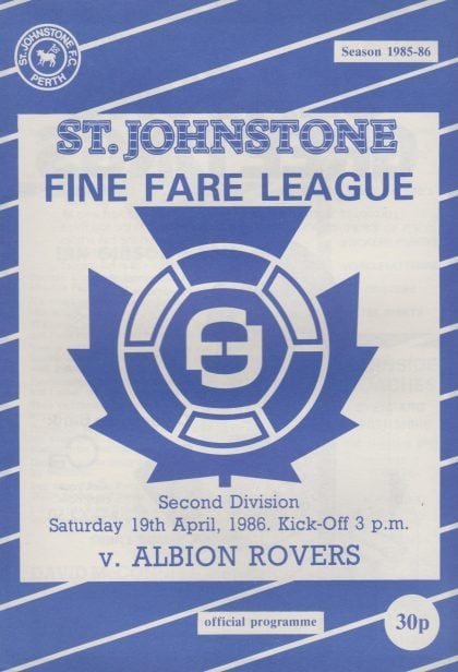 St Johnstone v Albion Rovers   19-Apr-1986