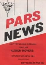 Dunfermline Athletic v Albion Rovers 28-Apr-1984