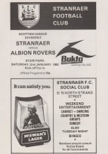 Stranraer v Albion Rovers 02-Jan-1982