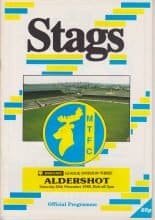 Mansfield Town v Aldershot 26-Nov-1988