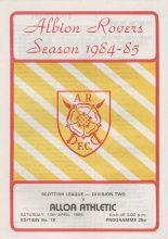 Albion Rovers v Alloa Athletic 13-Apr-1985