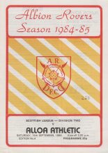 Albion Rovers v Alloa Athletic 15-Sep-1984