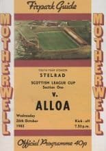 Motherwell v Alloa Athletic 26-Oct-1983
