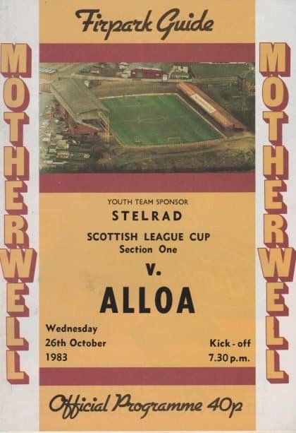 Motherwell v Alloa Athletic 26-Oct-1983