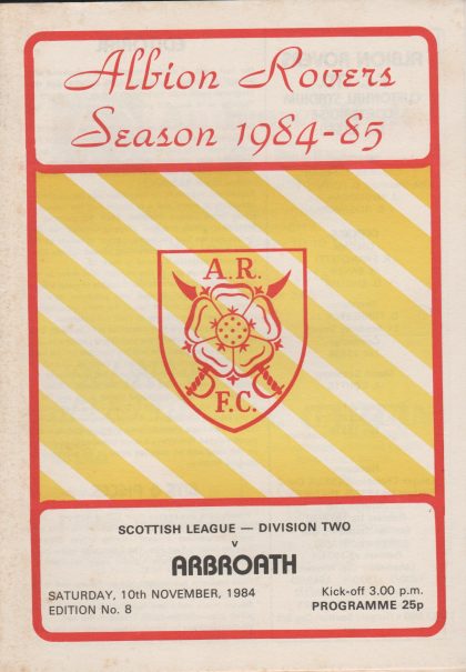 Albion Rovers v Arbroath 10-Nov-1984