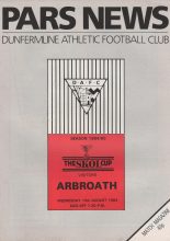 Dunfermline Athletic v Arbroath 15-Aug-1984