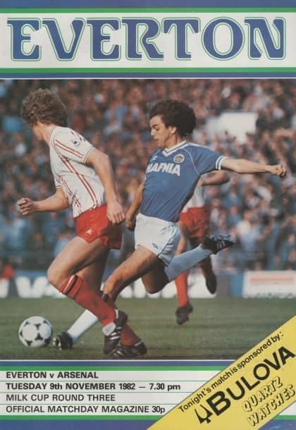 Everton v Arsenal 09-Nov-1982