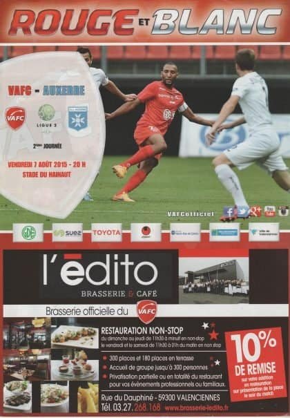 Valenciennes v Auxerre 07-Aug-2015