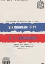 Birmingham City v Barcelona 29-Mar-1960