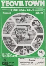Yeovil Town v Barrow 24-Feb-1990