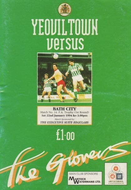Yeovil Town v Bath City 22-Jan-1994