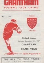 Grantham Town v Belper Town  16-Dec-1967
