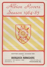 Albion Rovers v Berwick Rangers 16-Mar-1985