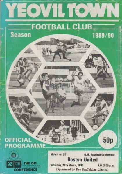 Yeovil Town v Boston United 24-Mar-1990