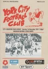 York City v Bradford Park Avenue 03-Nov-2018