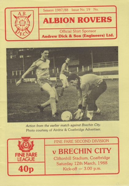 Albion Rovers v Brechin City 12-Mar-1988