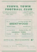 Yeovil Town v Brentwood Town  02-May-1970