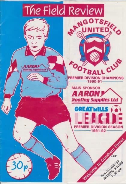 Mangotsfield United v Bristol Rovers  10-Aug-1992