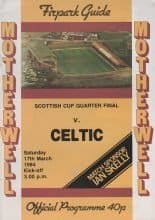 Motherwell v Glasgow Celtic 17-Mar-1984