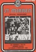 St Mirren v Glasgow Celtic 02-Feb-1985