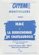 Le Havre v La Berrichonne De Chateauroux  08-Dec-2003