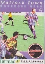 Matlock Town v Chesterfield 27-Jul-1999