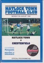 Matlock Town v Chesterfield 05-Aug-1996