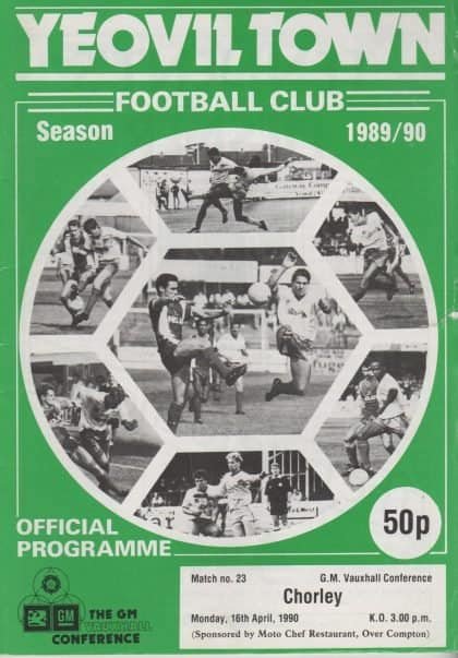 Yeovil Town v Chorley 16-Apr-1990