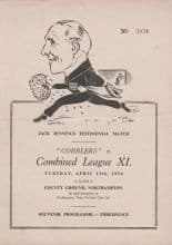 Cobblers v Combined League XI  13-Apr-1954