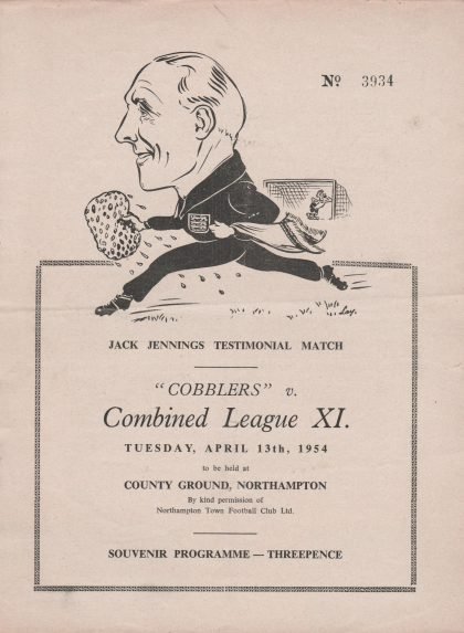 Cobblers v Combined League XI  13-Apr-1954