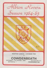 Albion Rovers v Cowdenbeath 11-Aug-1984