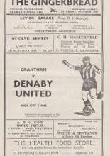 Grantham Town v  Denaby United 20-Sep-1962