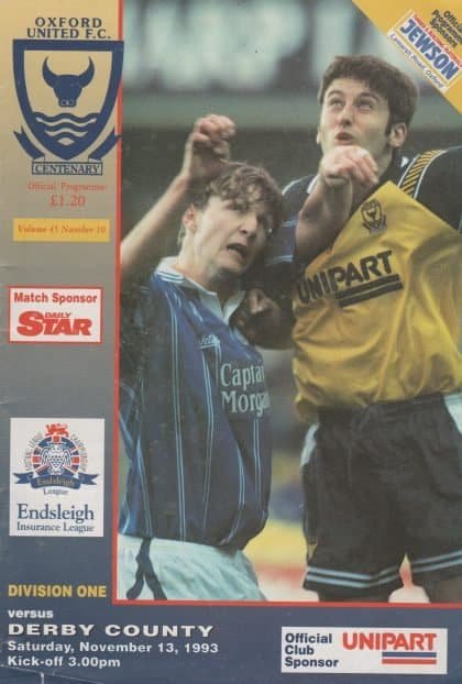 Oxford United v Derby County  13-Nov-1993
