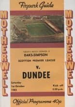 Motherwell v Dundee 01-Oct-1983