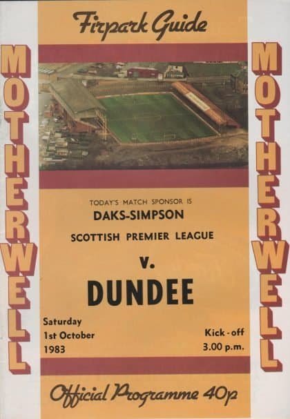 Motherwell v Dundee 01-Oct-1983