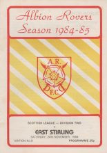 Albion Rovers v East Stirling 24-Nov-1984