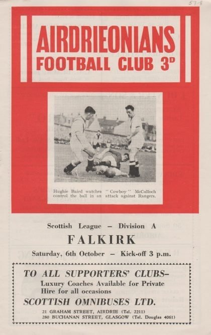 Airdrieonians v Falkirk 06-Oct-1957