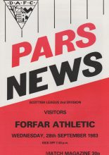 Dunfermline Athletic v Forfar Athletic 28-Sep-1983