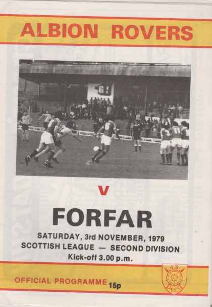 Albion Rovers v Forfar Athletic 03-Nov-1979