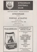 Stranraer v Forfar Athletic 09-Apr-1983