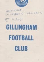 Gillingham v Halifax Town 06-Oct-1963