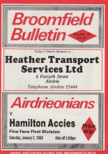 Airdrieonians v Hamilton Academical 02-Jan-1988