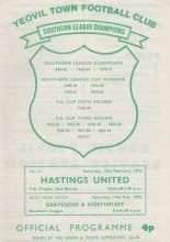 Yeovil Town v Hastings United 12-Feb-1972