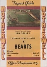 Motherwell v Heart of Midlothian 26-Dec-1983