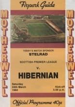 Motherwell v Hibernian  24-Mar-1984