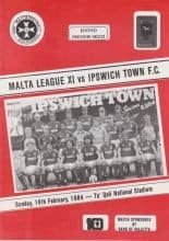 Malta League XI v Ipswich Town 19-Feb-1984