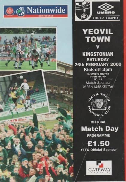 Yeovil Town v Kingstonian  26-Feb-2000