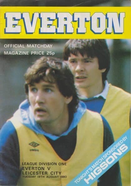Everton v Leicester City 19-Aug-1980