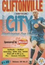 Cliftonville v Leicester City 29-Jul-2000